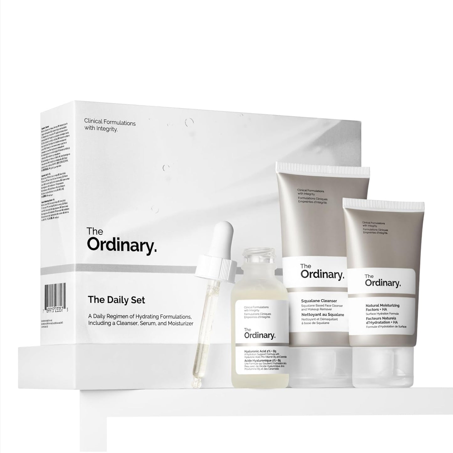 Zermet 1 The Ordinary The Daily Set, Daily Skincare Routine with Squalane Cleanser, Hyaluronic Acid 2% + B5, and Natural Moisturizing Factors + HA | Skin Care Set