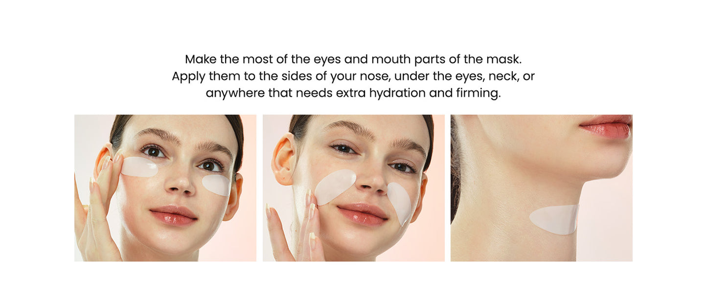 Zermet 1 Zermet 1  Bio-Collagen Real Deep Mask, Hydrating Overnight Hydrogel Mask, Pore Minimizing, Elasticity Improvement, 34g x4ea