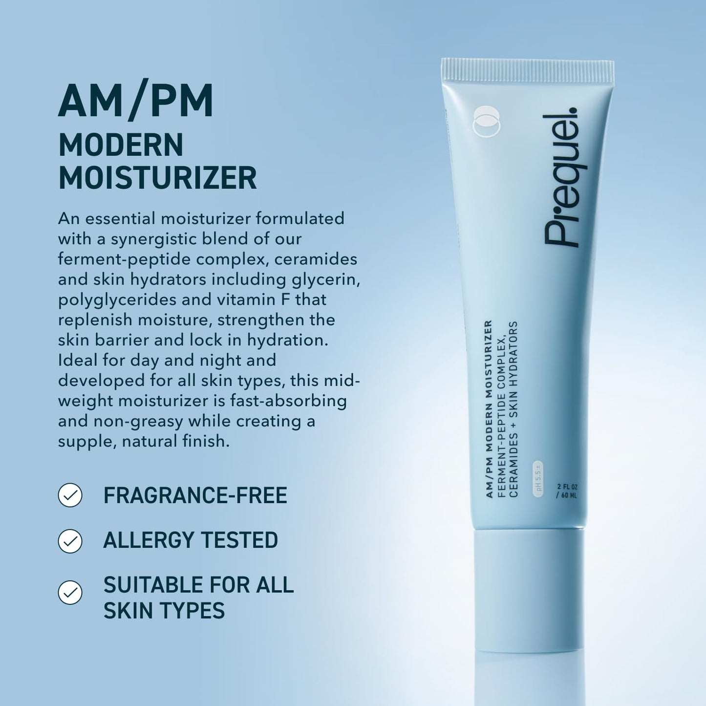 Zermet 1 Skin AM/PM Modern Moisturizer – Hydrating Face Cream with Peptides, Ceramides & Glycerin for Dry, Sensitive, or Combination Skin – Non-Greasy Moisturizer for Barrier Support