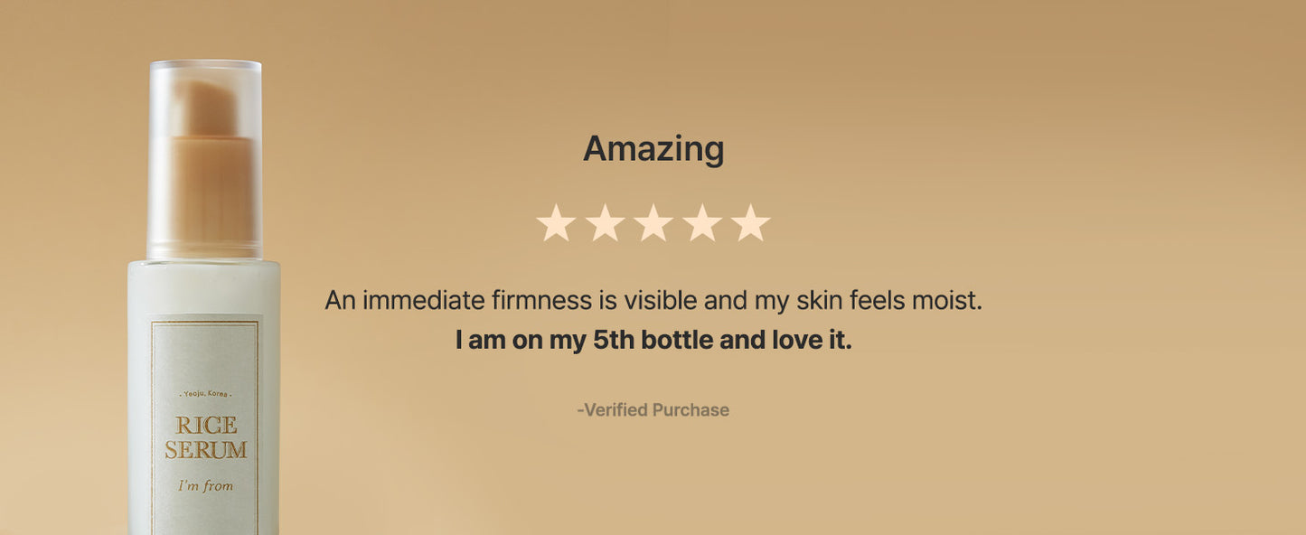 Zermet 1 I'm from Rice Serum, Korean Fermented Rice Embryo Extract Boosts Collagen, Vitality, Radiant Glowing Skin, Niacinamide, Vitality to Dull Skin, Nourishing, Moisturizing