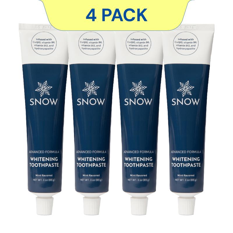 SNOW Vitamin Infused Whitening Toothpaste | Formulated with Hydroxyapatite, CoQ10, Vitamins B12 and B6 | Lavender Flavor