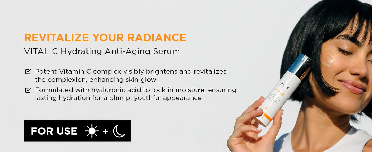 Zermet 1 Zermet 1  Skincare, VITAL C Hydrating Face Serum, with Vitamin C and Hyaluronic Acid, to Brighten, Tone and Smooth Appearance of Wrinkle