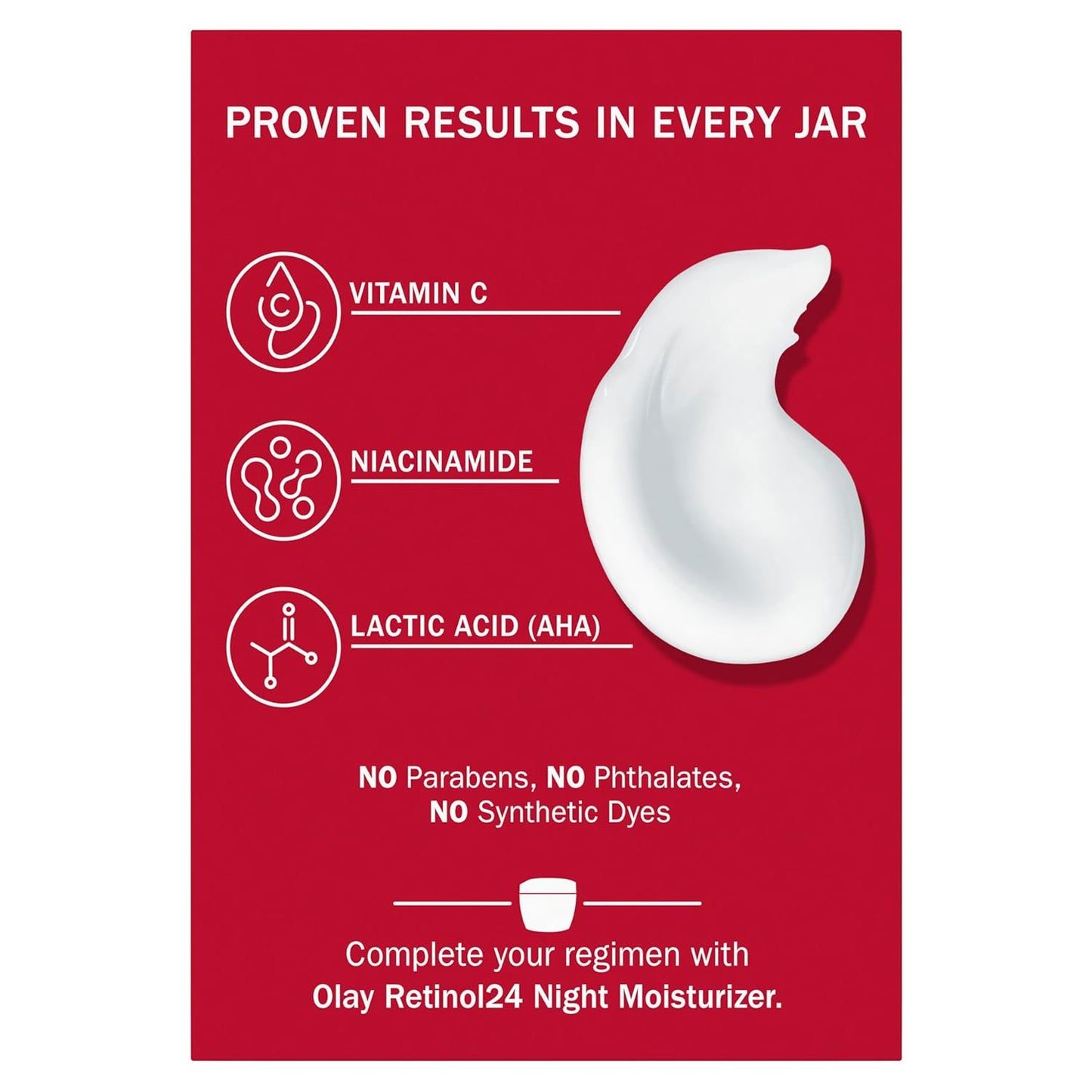 Zermet 1 Olay Vitamin C Face Moisturizer, Brightening Cream for Women, Instant Hydration, Evens Tone, Dark Spot & Hyperpigmentation Reduction, Glowing Skin Care - Niaciniamide, Lactic Acid, 1.7 Oz