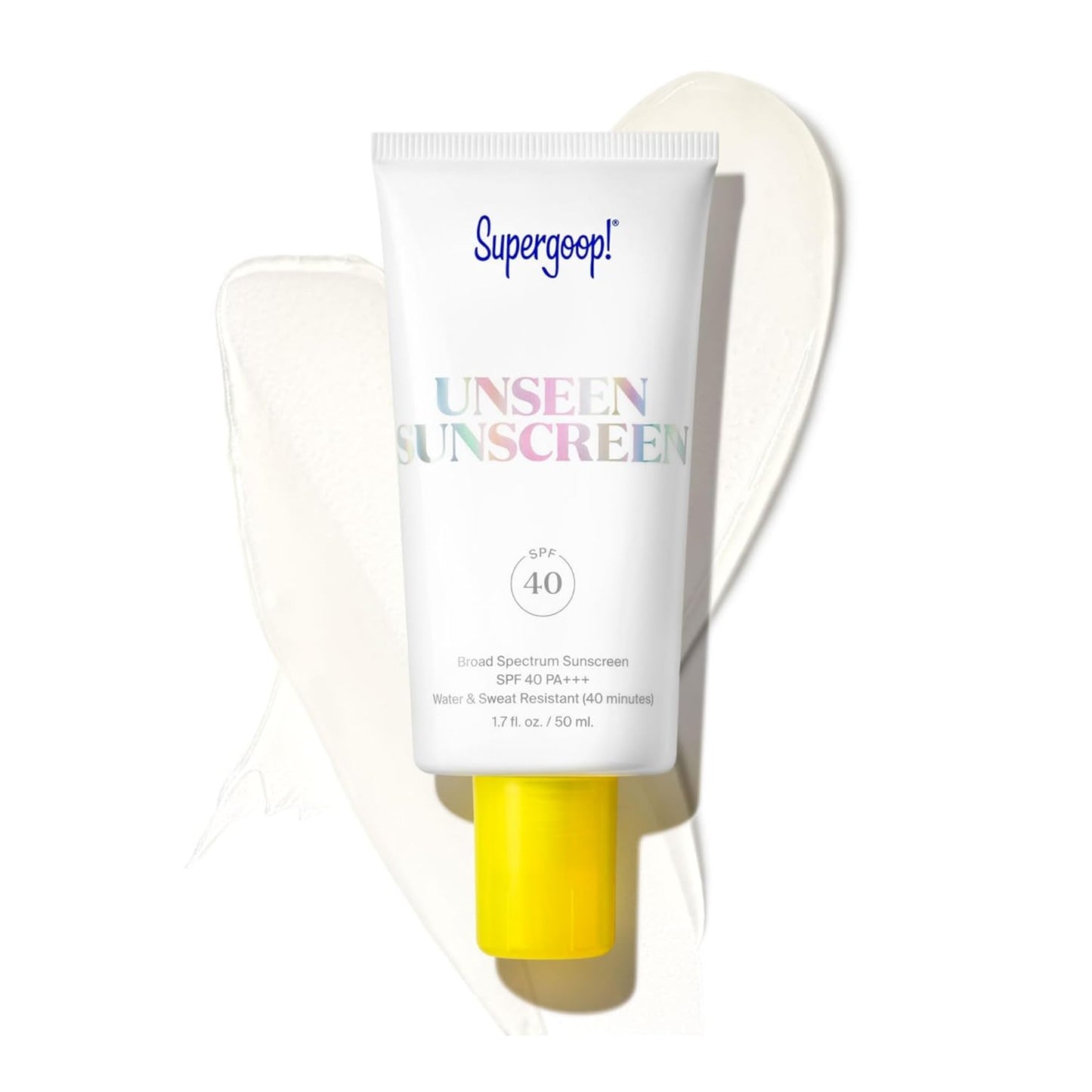 Zermet 1 Supergoop! Unseen Sunscreen - SPF 40 - Invisible, Broad Spectrum Face Sunscreen + Makeup-Gripping Primer - Weightless, Scentless, Oil Free - For All Skin Types & Skin Tones - 1.7 fl oz