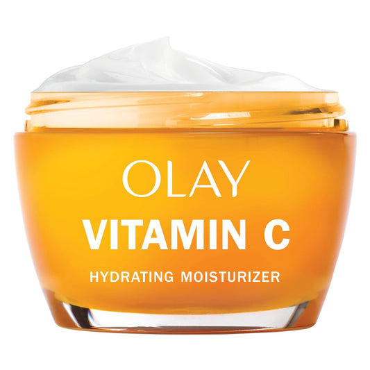 Zermet 1 Olay Vitamin C Face Moisturizer, Brightening Cream for Women, Instant Hydration, Evens Tone, Dark Spot & Hyperpigmentation Reduction, Glowing Skin Care - Niaciniamide, Lactic Acid, 1.7 Oz