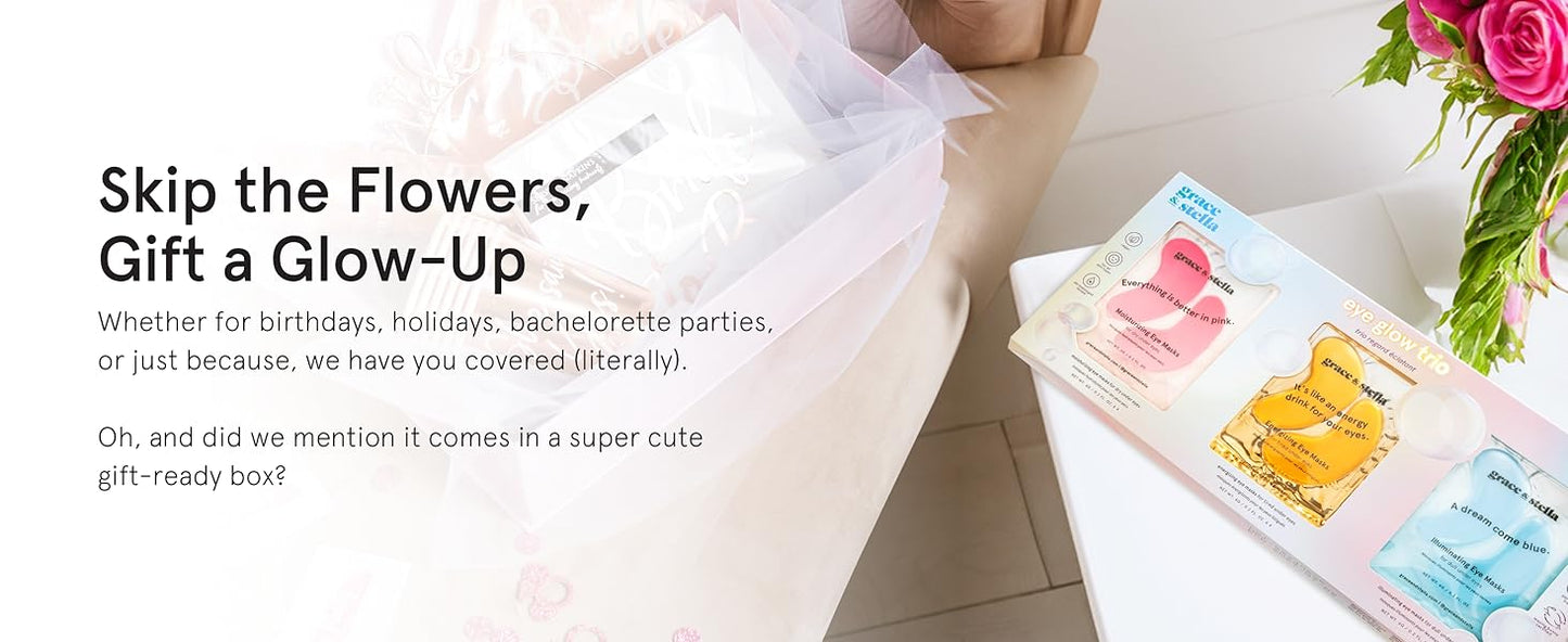 Zermet 1 grace & stella Under Eye Patches (12 pairs) Eye Masks for Puffy Eyes and Dark Circles - Birthday Gifts for Women, Bachelorette Party Favors, Bridesmaid, Self Care and Relaxation Gifts for Her - Vegan