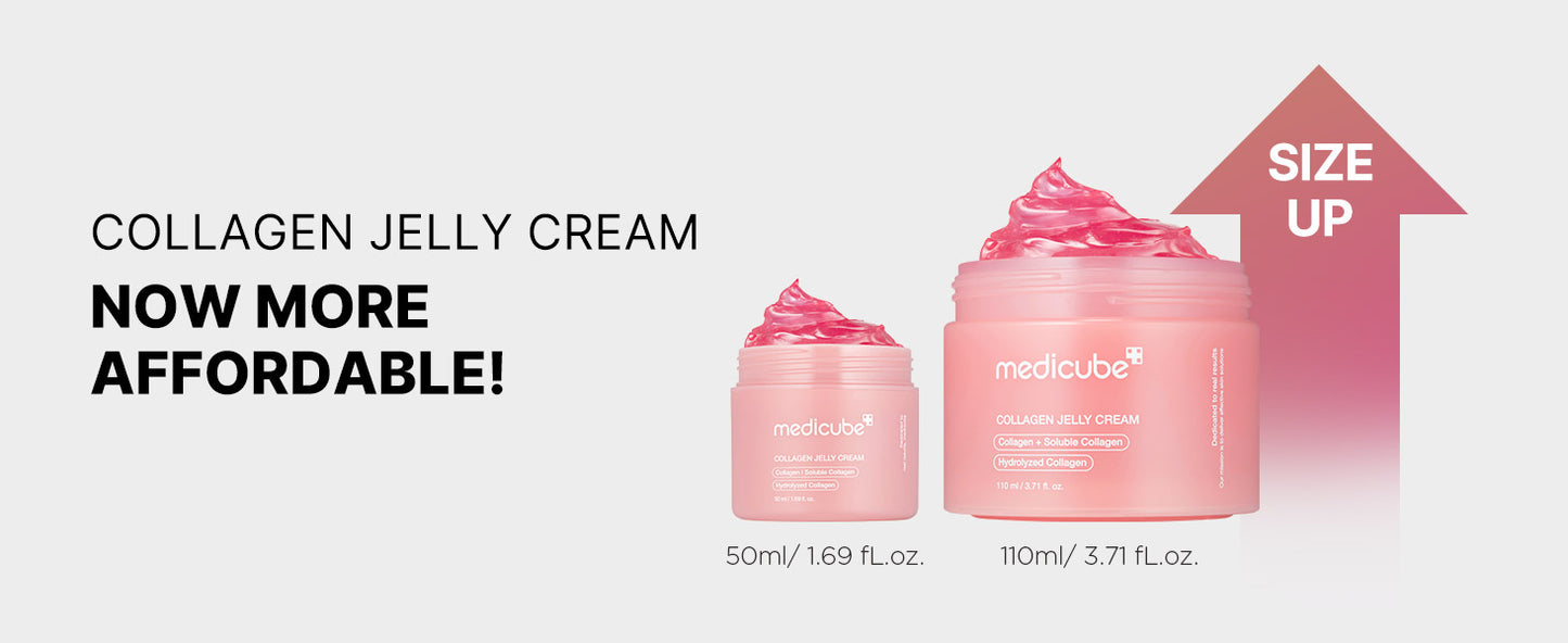 Zermet 1 Medicube Collagen Jelly Cream- Niacinamide & Freeze-Dried Hydrolyzed Collagen - Boosts skin's barrier hydration and gives 24h Glow & Lifted Look - Korean skincare (1.69 Fl Oz (Pack of 1))