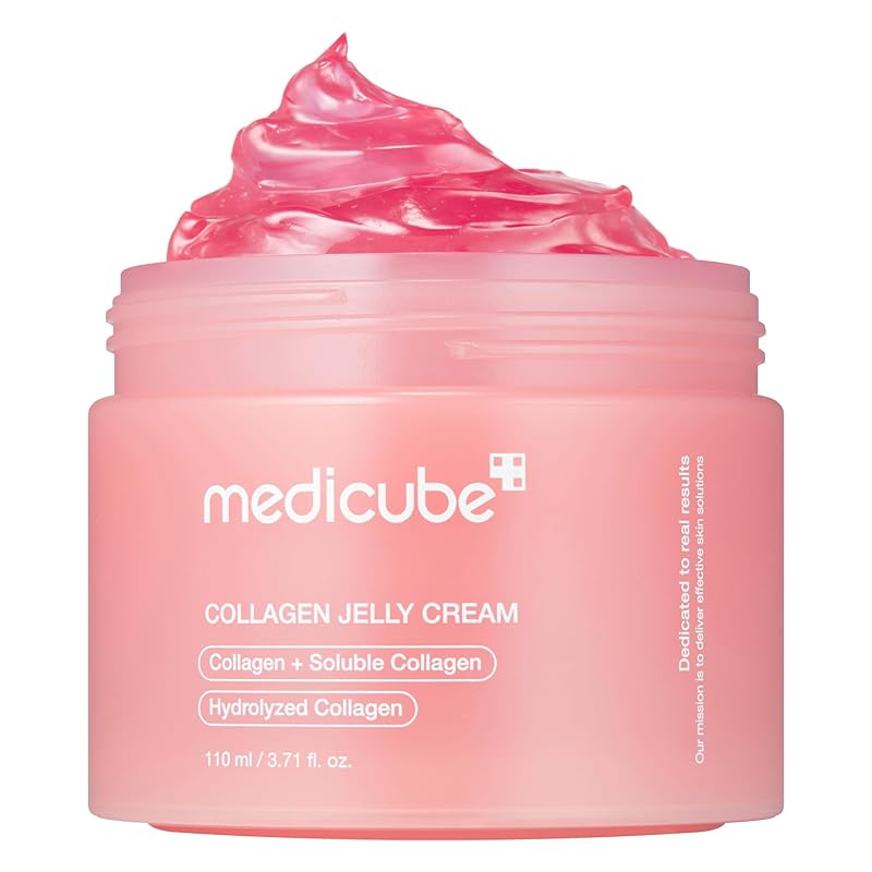 Zermet 1 Medicube Collagen Jelly Cream- Niacinamide & Freeze-Dried Hydrolyzed Collagen - Boosts skin's barrier hydration and gives 24h Glow & Lifted Look - Korean skincare (1.69 Fl Oz (Pack of 1))