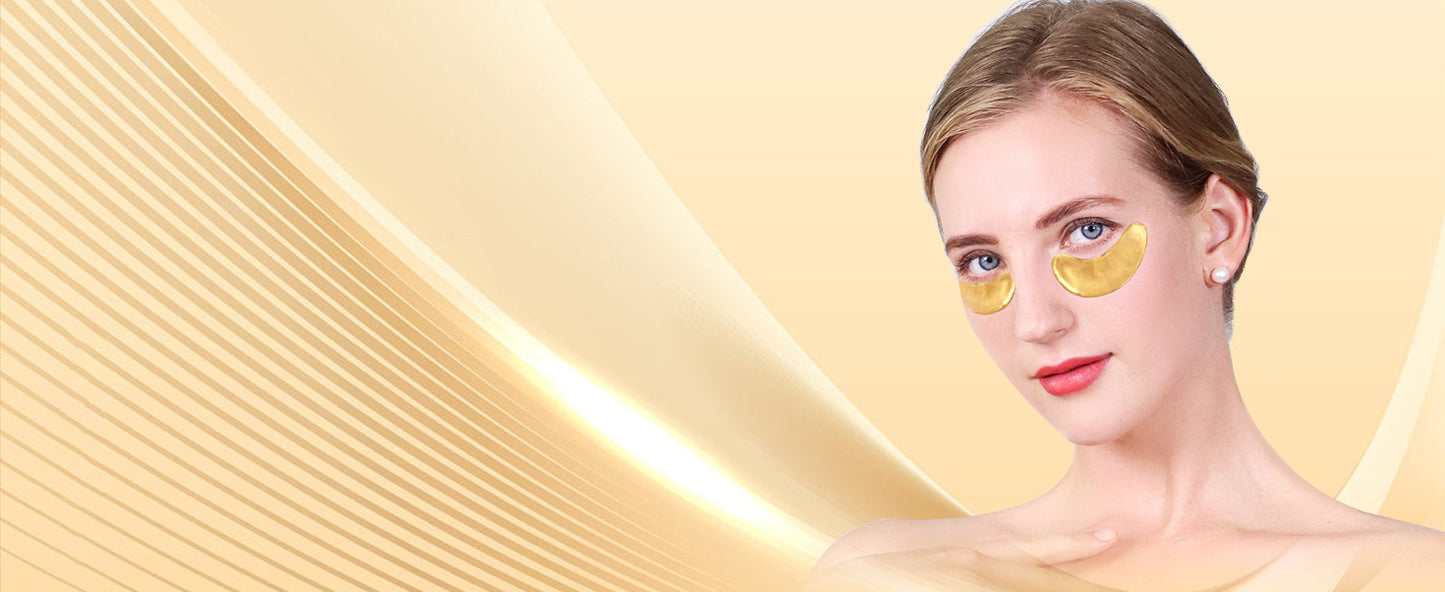 Zermet 1 Under Eye Patches Gold and Hyaluronic Acid for puffy eyes,Rose Eye Masks for Dark Circles and Puffiness skin care Smooth Wrinkles products 30 Pairs