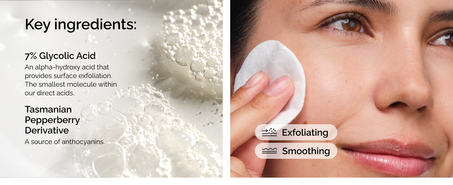 Zermet 1 The Ordinary Glycolic Acid 7% Exfoliating Toner, Brightening and Smoothing Daily Toner for More Even-Looking Skin Tone