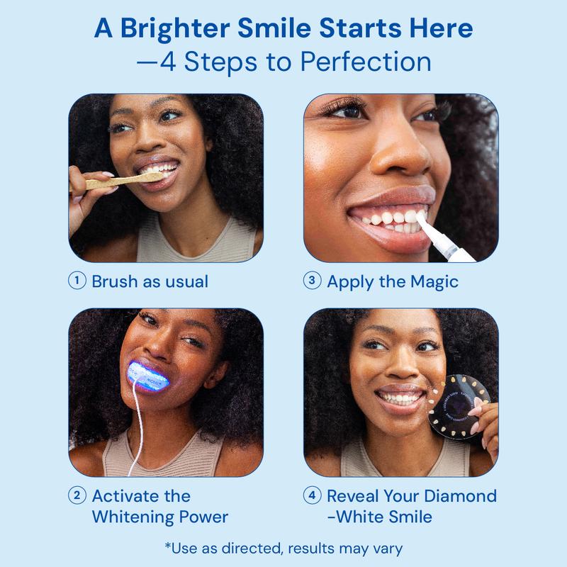 SNOW Diamond LED Teeth Whitening Kit | Gentle & Enamel Safe | at-Home Dental Care, Hygiene & Tooth Whitening | Portable & Convenient Oral Tooth Care