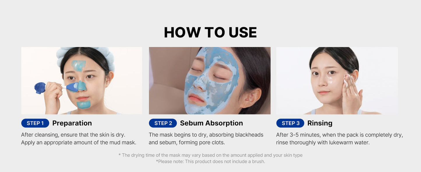 Zermet 1 Medicube Zero Pore Blackhead Mud Facial Mask - Skin Cooling & Pore Tightening - 3 Minute Quick Dry Formula with AHA, BHA, PHA, and Pore-Purifying Clay - Korean Mud Mask 3.52 oz