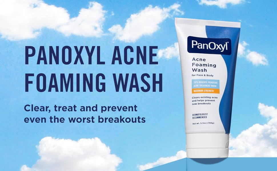 Zermet 1 PanOxyl Acne Foaming Wash Benzoyl Peroxide 10% Maximum Strength Antimicrobial, 5.5 Oz