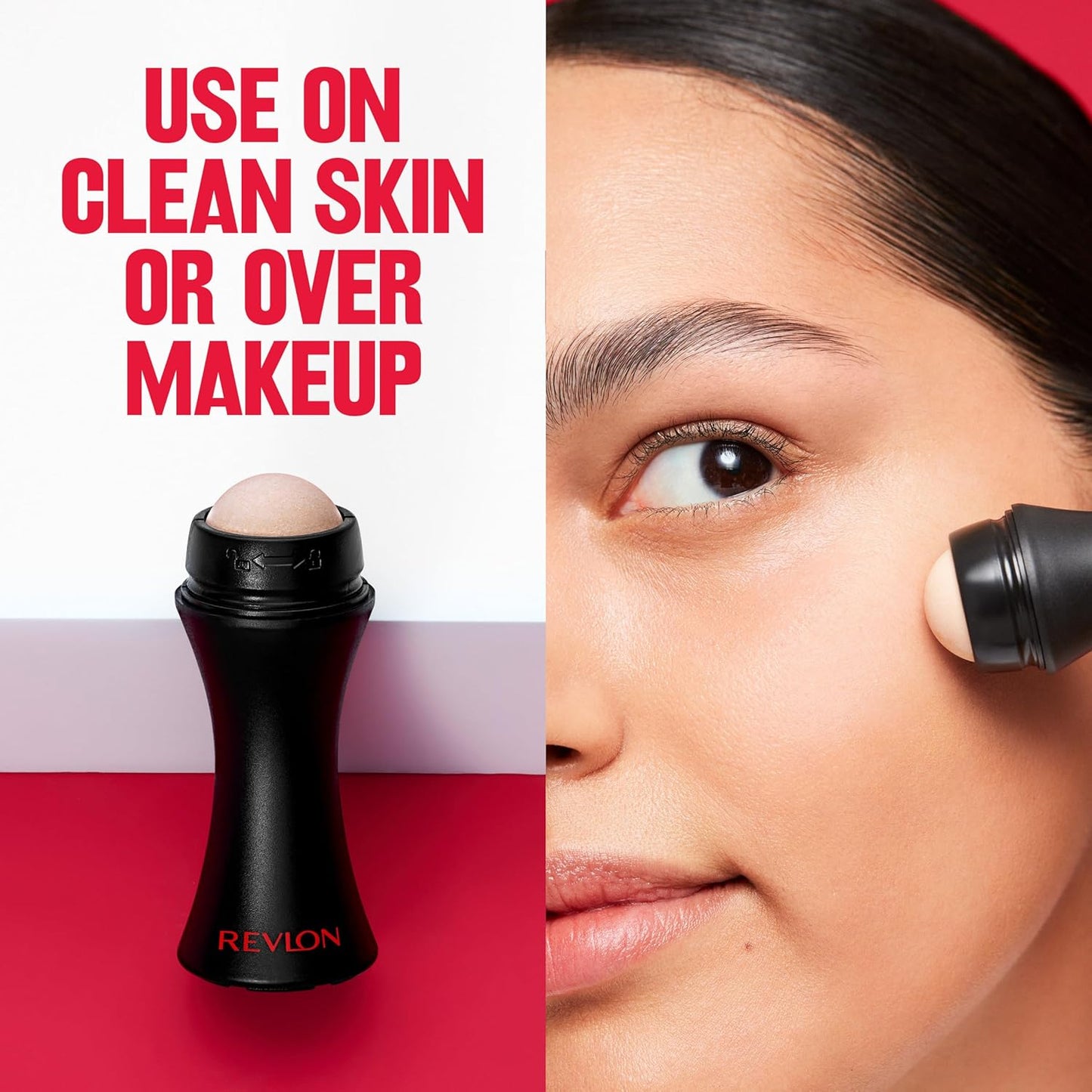 Zermet 1 Revlon Face Roller, Oily Skin Control for Makeup, Oil Absorbing, Volcanic Reusable Facial Skincare Tool for At-Home or On-the-Go Mini Massage, 1 Count