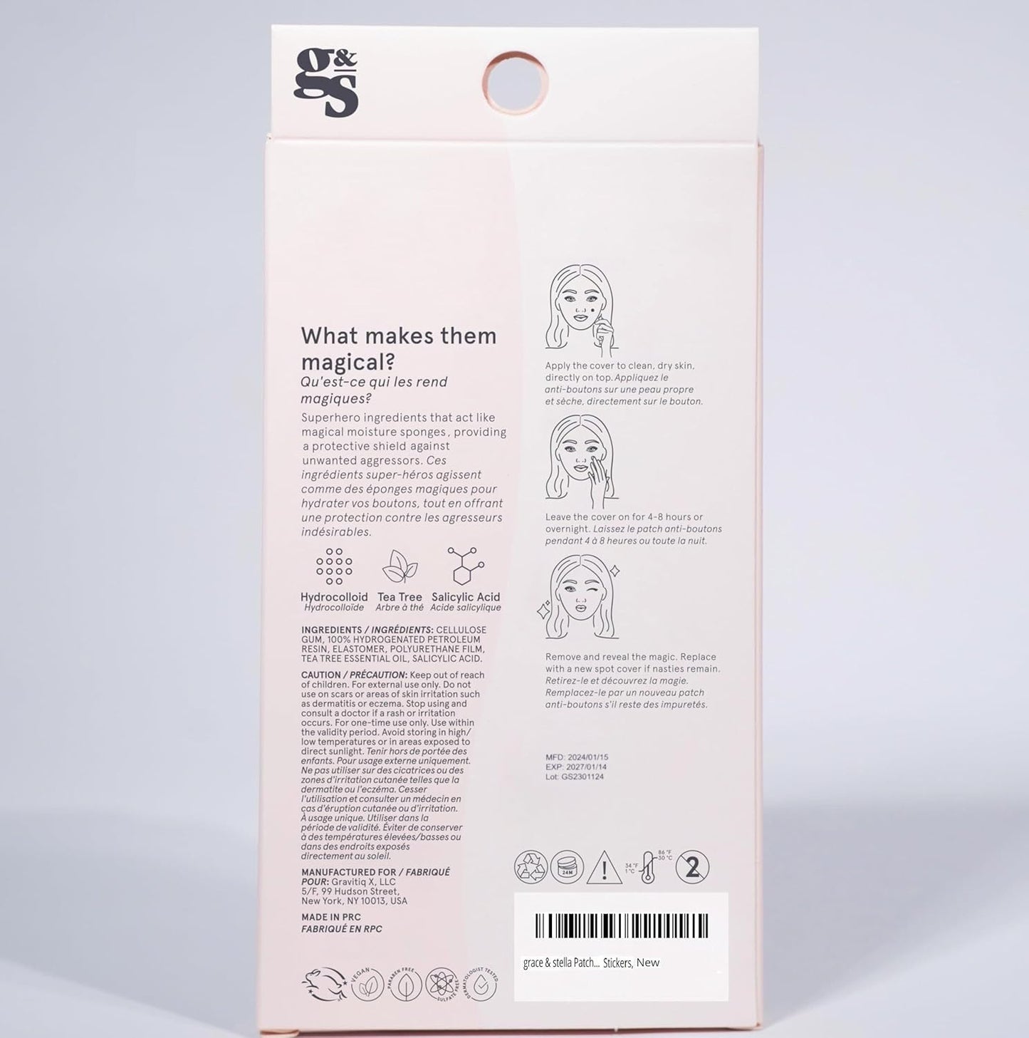 Zermet 1 grace & stella Award Winning Pore Strip - Pimple Patches for Face - Hydrocolloid Acne Patches - Absorbs Zits, Reduces Redness - Cute Patches Dermatologist-Tested, Vegan (Multishape, 36 Count)