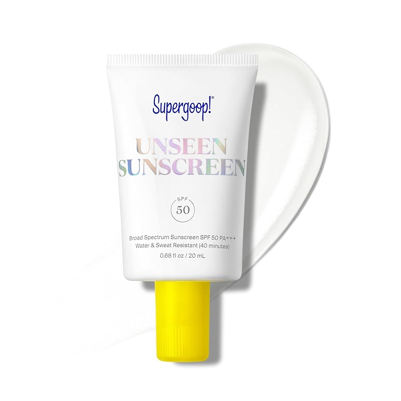 Zermet 1 Supergoop! Unseen Sunscreen - SPF 40 - Invisible, Broad Spectrum Face Sunscreen + Makeup-Gripping Primer - Weightless, Scentless, Oil Free - For All Skin Types & Skin Tones - 1.7 fl oz