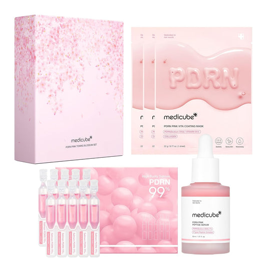 Zermet 1 medicube Pink Zermet 1  Trio Gift Set for Glass Glow Skin -Hydrating, Firming, and Radiance-Boosting Skincare Set for Women & Girls | With Salmon DNA Zermet 1 , Peptides and Pink Vitamin | Korean Skincare
