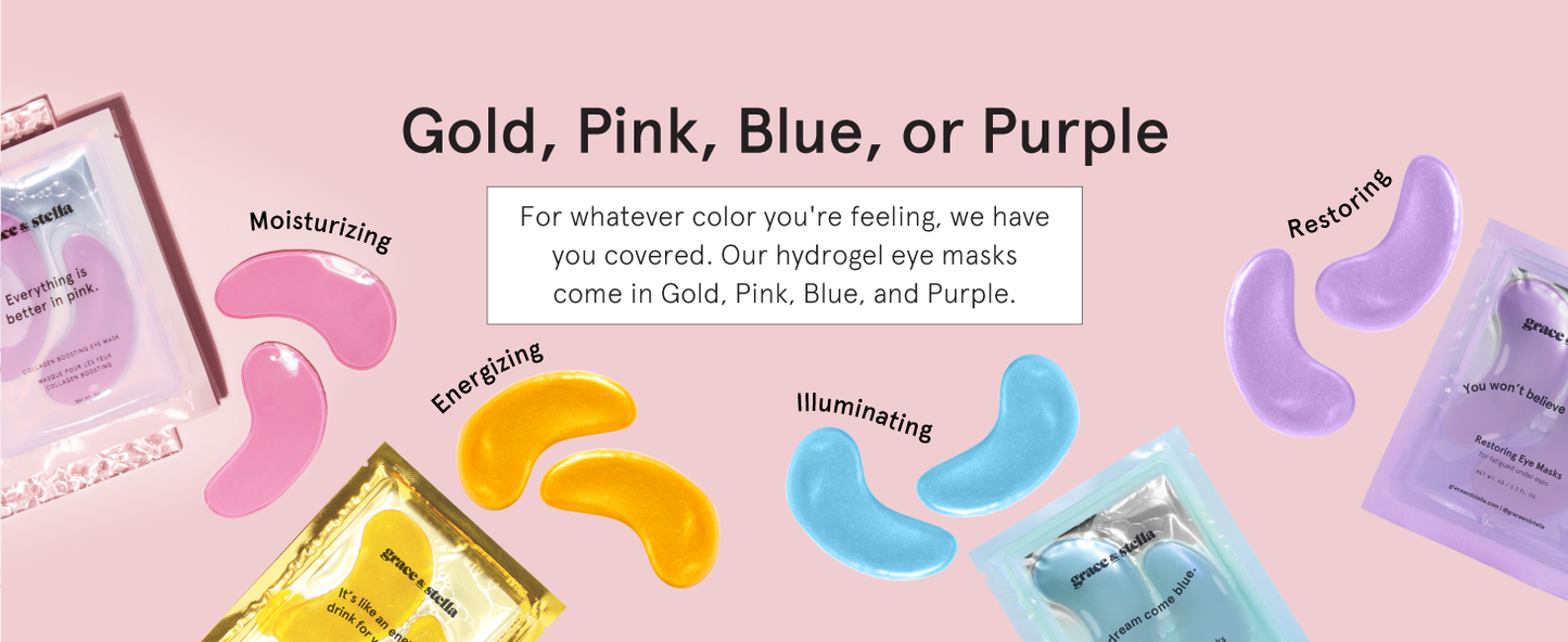 Zermet 1 grace & stella Retinol Under Eye Patches for Puffy Eyes and Dark Circles - Restoring Gel Under Eye Masks with Hyaluronic Acid - Vegan Cruelty-Free Skincare, Birthday Gifts for Women (Purple, 24 Pairs)