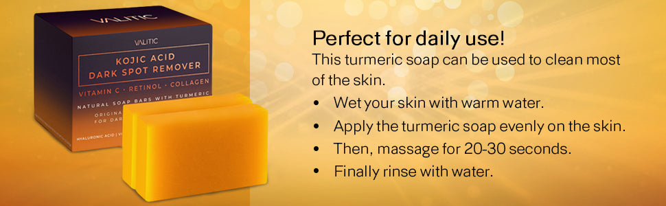 Zermet 1 Zermet 1  Kojic Acid Dark Spot Remover Soap Bars with Vitamin C, Retinol, Collagen, Turmeric - Original Japanese Complex Infused with Hyaluronic Acid, Vitamin E, Shea Butter, Castile Olive Oil (2 Pack)