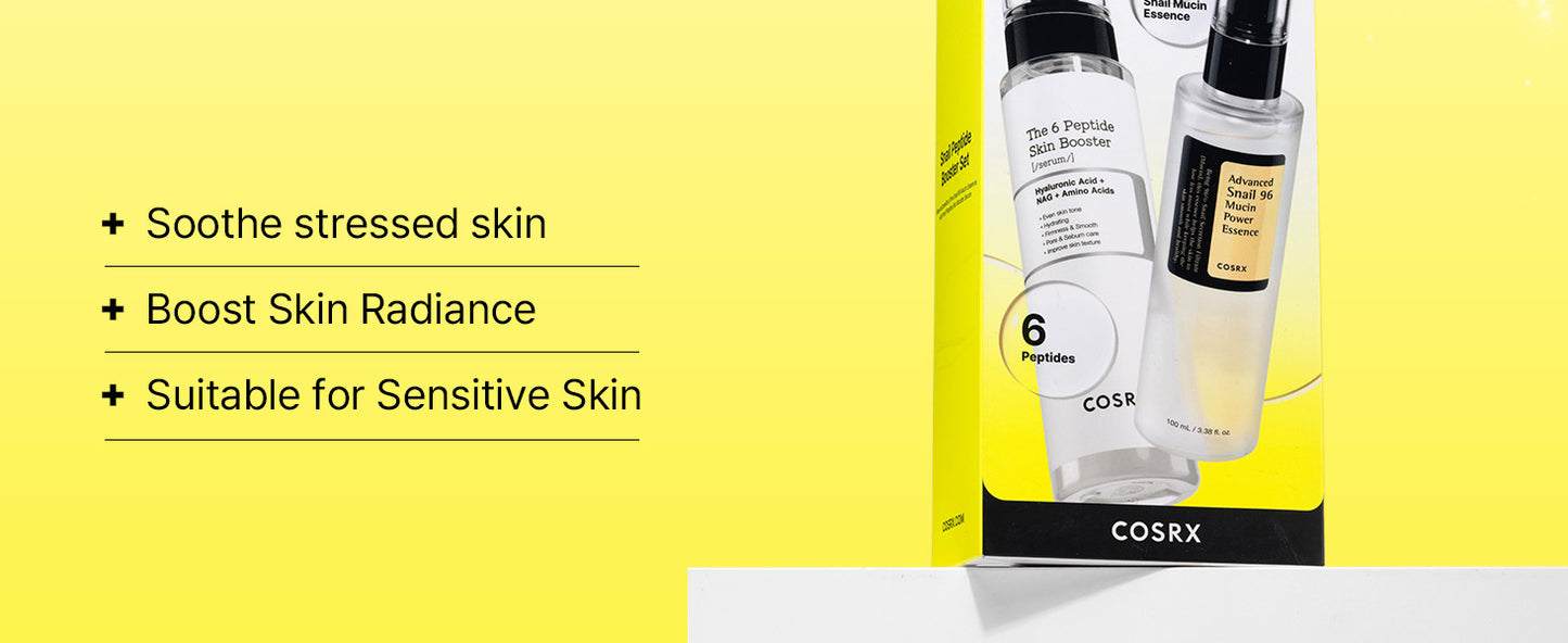 Zermet 1 Zermet 1  Snail Mucin 96% Peptide Booster Set - Amazon Exclusive - Korean Skin Care, Gift Sets, Skin Care Sets for Women, Advanced Snail Mucin Serum, Face Serum