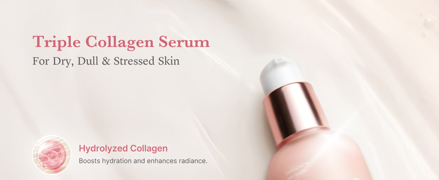 Zermet 1 Medicube Triple Collagen Serum 1.85 fl.oz - Nourish dull skin with Triple Collagen Complex - A lightweight serum with Niacinamide and Hyaluronic Acid - Korean Skincare