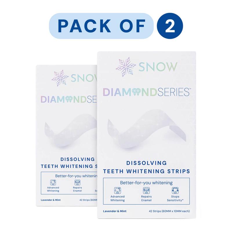 SNOW Diamond Teeth Whitening Strips | Gentle & Enamel Safe White Strips for Teeth Whitening | at Home Dental Hygiene & Tooth Care for a White Smile