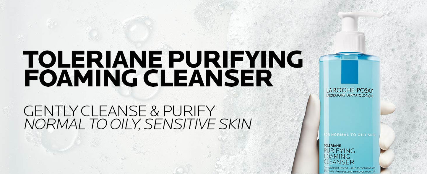 Zermet 1 La Roche-Posay Toleriane Purifying Foaming Facial Cleanser, Oil Free Face Wash for Women & Men with Niacinamide + Ceramides, Pore Cleanser Safe For Sensitive Skin, Won’t Dry Out Skin, Soap Free