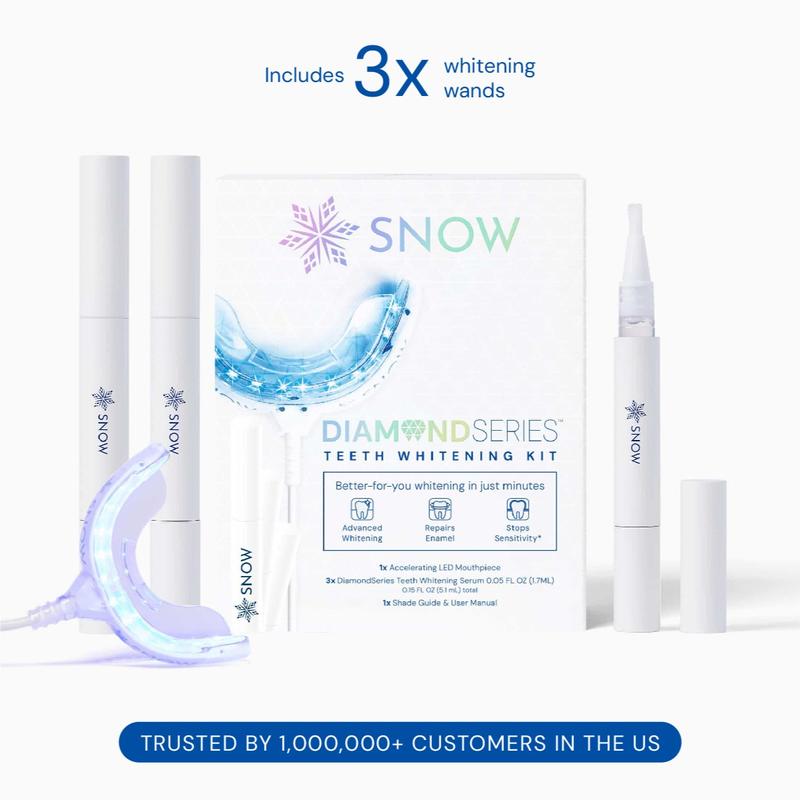 SNOW Diamond LED Teeth Whitening Kit | Gentle & Enamel Safe | at-Home Dental Care, Hygiene & Tooth Whitening | Portable & Convenient Oral Tooth Care