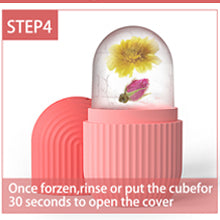 Zermet 1 XHJRI Ice Cube Roller Massager for Face, Eyes and Neck Naturally Conditioning and Skin Care,De-Puff Eye Bags,Reduce Migraine Pain,Reusable Massage Silicone Ice Mold (Pink)