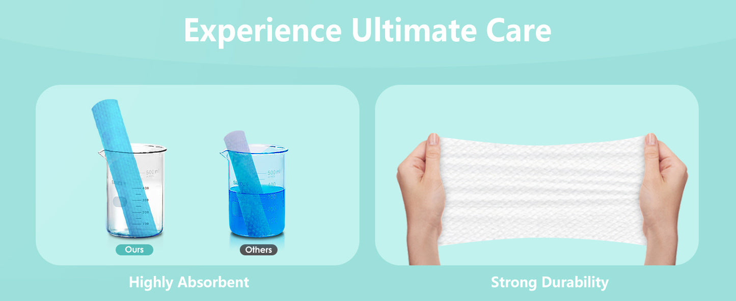 Zermet 1 Face Towels, 10"×12" Disposable Face Towel, Face Towelettes XL, Ultra Soft Makeup Remover Dry Wipes, Thick Face Towel for Sensitive Skin, 50 Count (1 Pack)