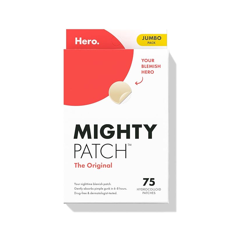 Zermet 1 Mighty Patch™ Original patch from Hero Cosmetics – The #1 Hydrocolloid Acne Pimple Patch for Shrinking Zits and Whiteheads in 1 use; Nighttime Spot Stickers for Face and Skin (36 Count)