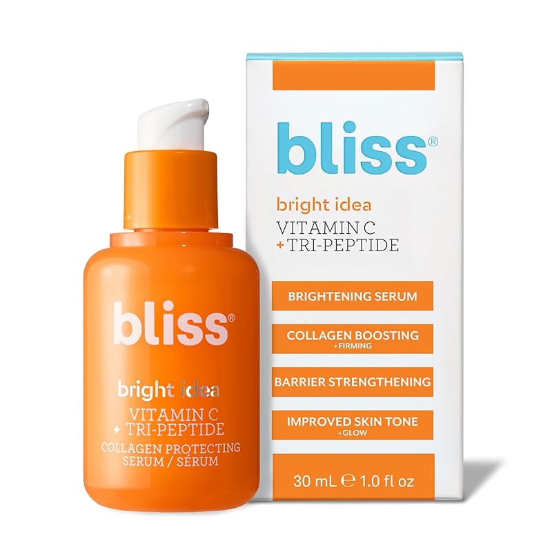Zermet 1 Bliss Vitamin C + Tri-Peptide Bright Idea Serum – 15% Brightening + Barrier Boost Complex for Radiant, Firm Skin – Anti-Aging Face Serum Boosts Collagen & Elasticity - 1 fl oz