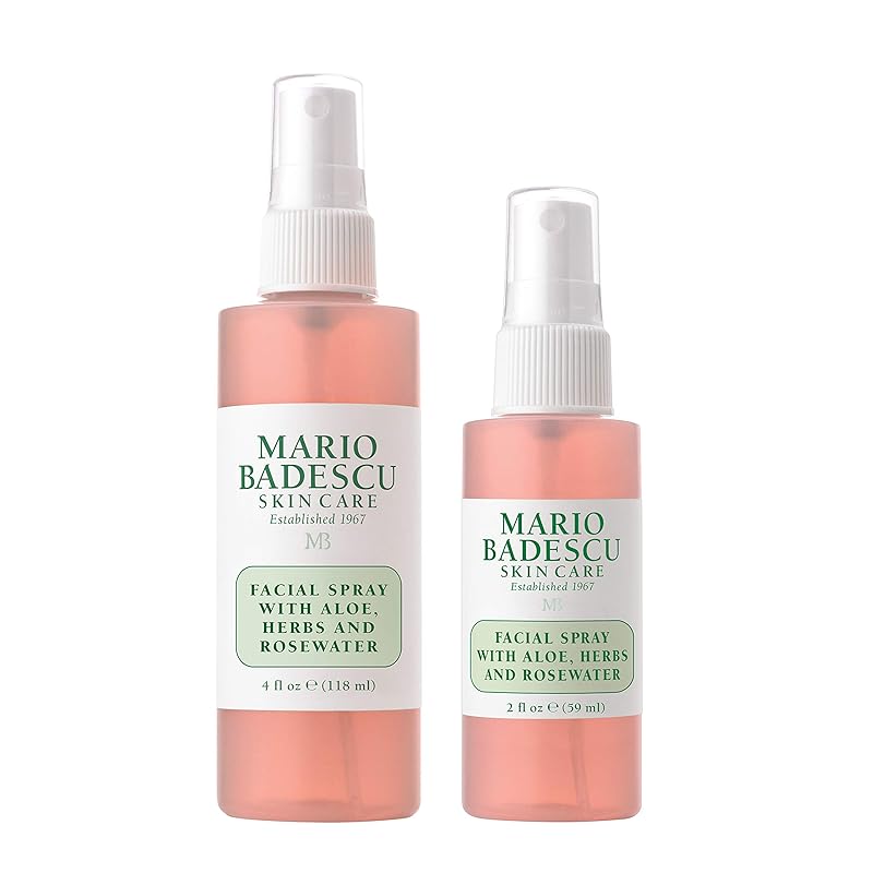 Zermet 1 Mario Badescu Facial Spray with Aloe, Herbs and Rose Water for All Skin Types, Face Mist that Hydrates, Rejuvenates & Clarifies