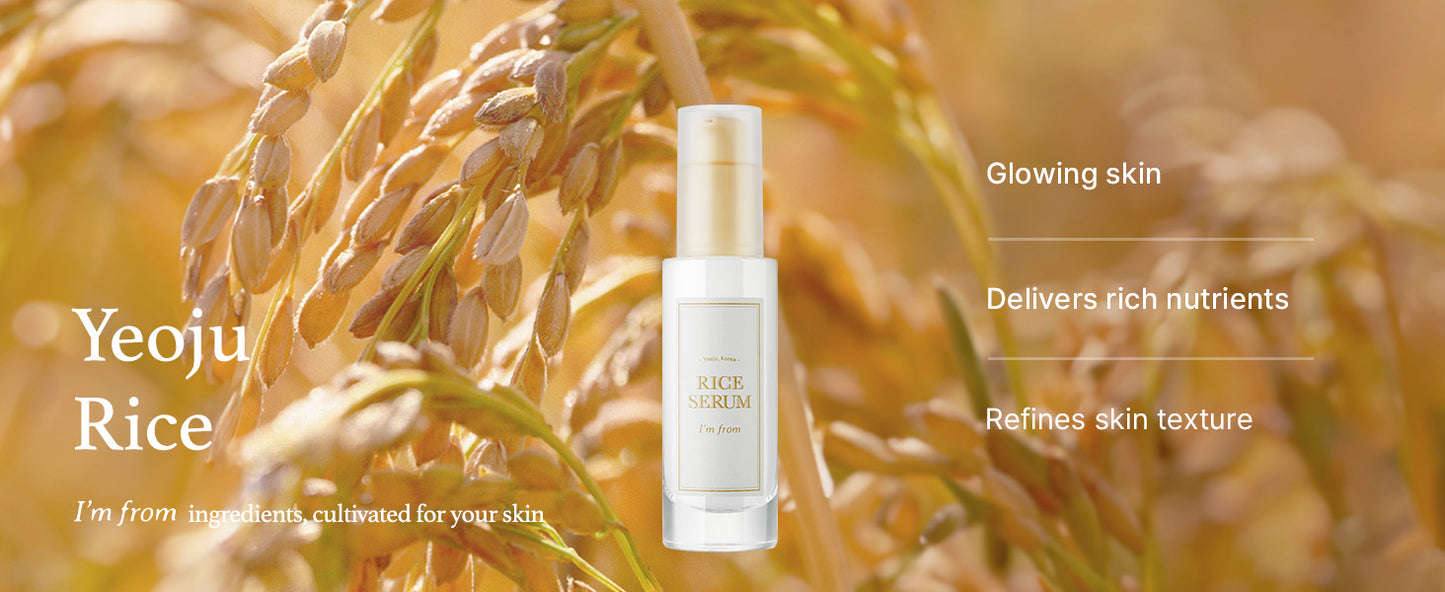 Zermet 1 I'm from Rice Serum, Korean Fermented Rice Embryo Extract Boosts Collagen, Vitality, Radiant Glowing Skin, Niacinamide, Vitality to Dull Skin, Nourishing, Moisturizing