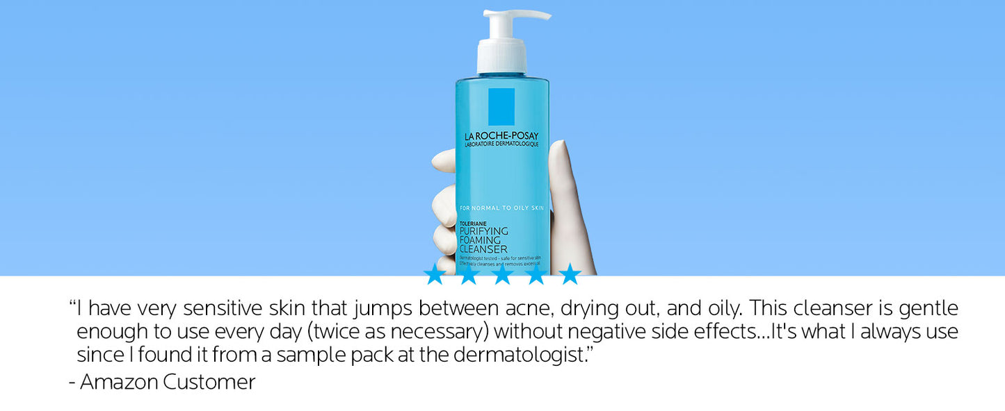 Zermet 1 La Roche-Posay Toleriane Purifying Foaming Facial Cleanser, Oil Free Face Wash for Women & Men with Niacinamide + Ceramides, Pore Cleanser Safe For Sensitive Skin, Won’t Dry Out Skin, Soap Free