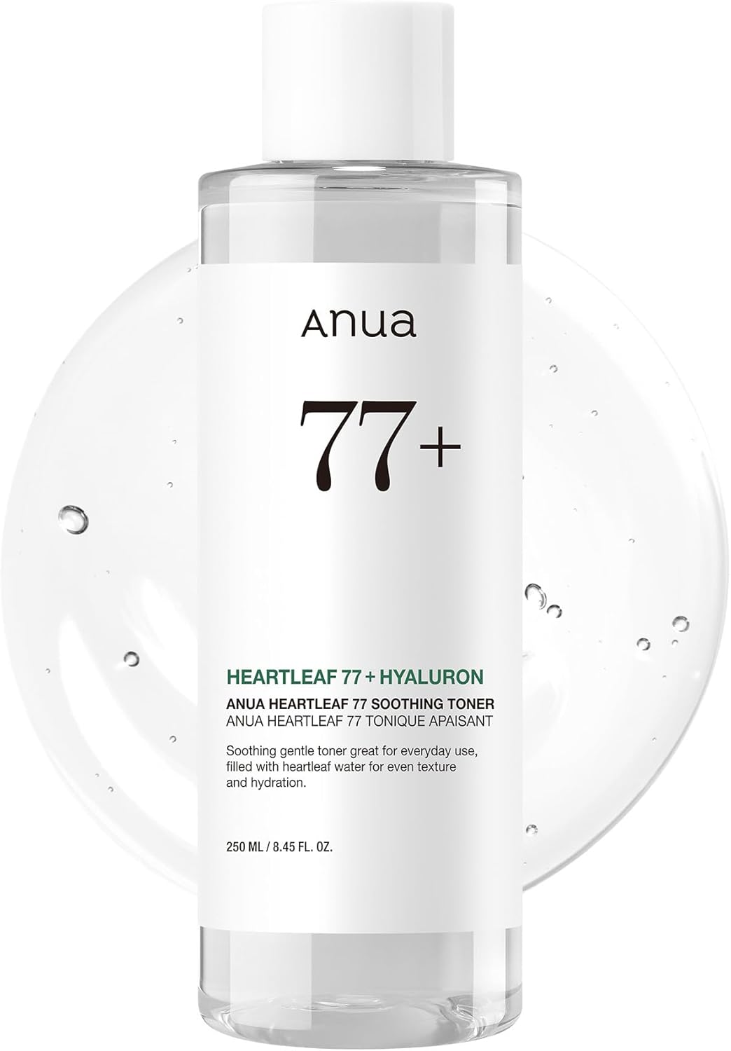 Zermet 1 Anua Heartleaf 77 Soothing Toner I pH 5.5 Trouble Care, Calming Skin, Refreshing, Hydrating, Purifying, Cruelty Free, Vegan,(250ml / 8.45 fl.oz.)