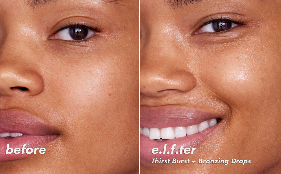 Zermet 1 e.l.f. SKIN The Hottest Drops Duo, Holy Hydration! Thirst Burst & Bronzing Skincare Set, For A Dewy, Sun-Kissed Look, Vegan & Cruelty-Free