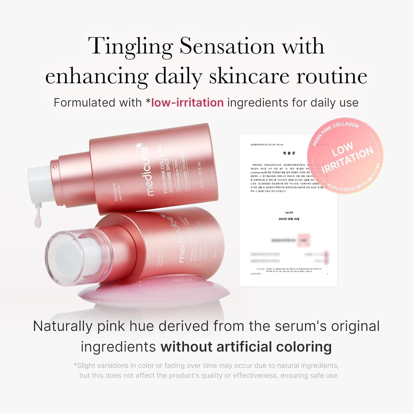 Zermet 1 medicube Zermet 1  Pink Collagen Exosome Shot Serum 7,500 PPM | Liquid Skin Booster | Exosome, Salmon DNA Zermet 1 , Spicules | Uneven Skin Tone, Pore Care, Skin Texture | Korean Skin Care 1.01 fl.oz