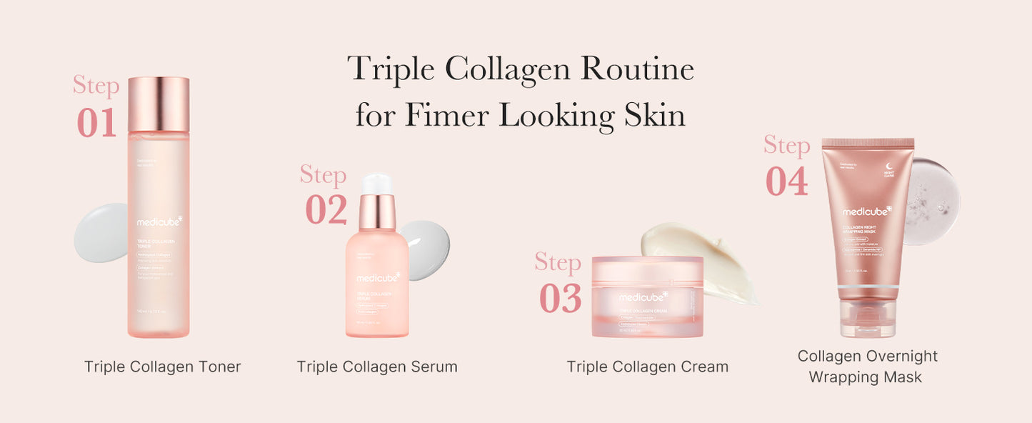 Zermet 1 medicube Triple Collagen Cream - Hydrating & Firming Moisturizer with Hyaluronic Acid, Premium Elastin, Shea Butter - Wrinkle Care & Boosts Elasticity - Korean Skincare, 1.69 oz