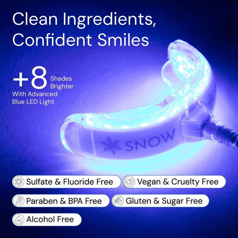 SNOW Diamond LED Teeth Whitening Kit | Gentle & Enamel Safe | at-Home Dental Care, Hygiene & Tooth Whitening | Portable & Convenient Oral Tooth Care