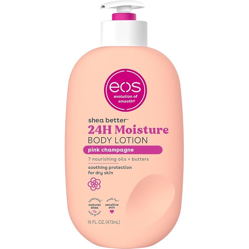 Zermet 1 eos Shea Better Body Lotion Vanilla Cashmere, 24-Hour Moisture Skin Care, Lightweight & Non-Greasy, Natural Shea, Vegan, Vanilla Body Lotion, 16 fl oz