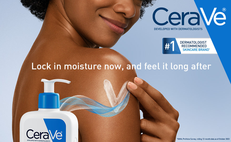 Zermet 1 CeraVe Daily Moisturizing Lotion for Dry Skin, Body Lotion & Face Moisturizer with Hyaluronic Acid and Ceramides, Daily Moisturizer, Fragrance Free, Oil-Free, 19 Ounce
