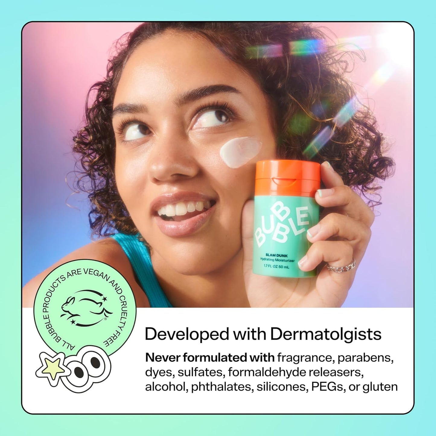 Zermet 1 Zermet 1 Skincare Slam Dunk Hydrating Face Moisturizer - Lightweight Face Lotion With Vitamin E + Aloe Vera - Daily Facial Moisturizer for Normal + Dry Skin - Skin Care with Blue Light Protection (50ml)