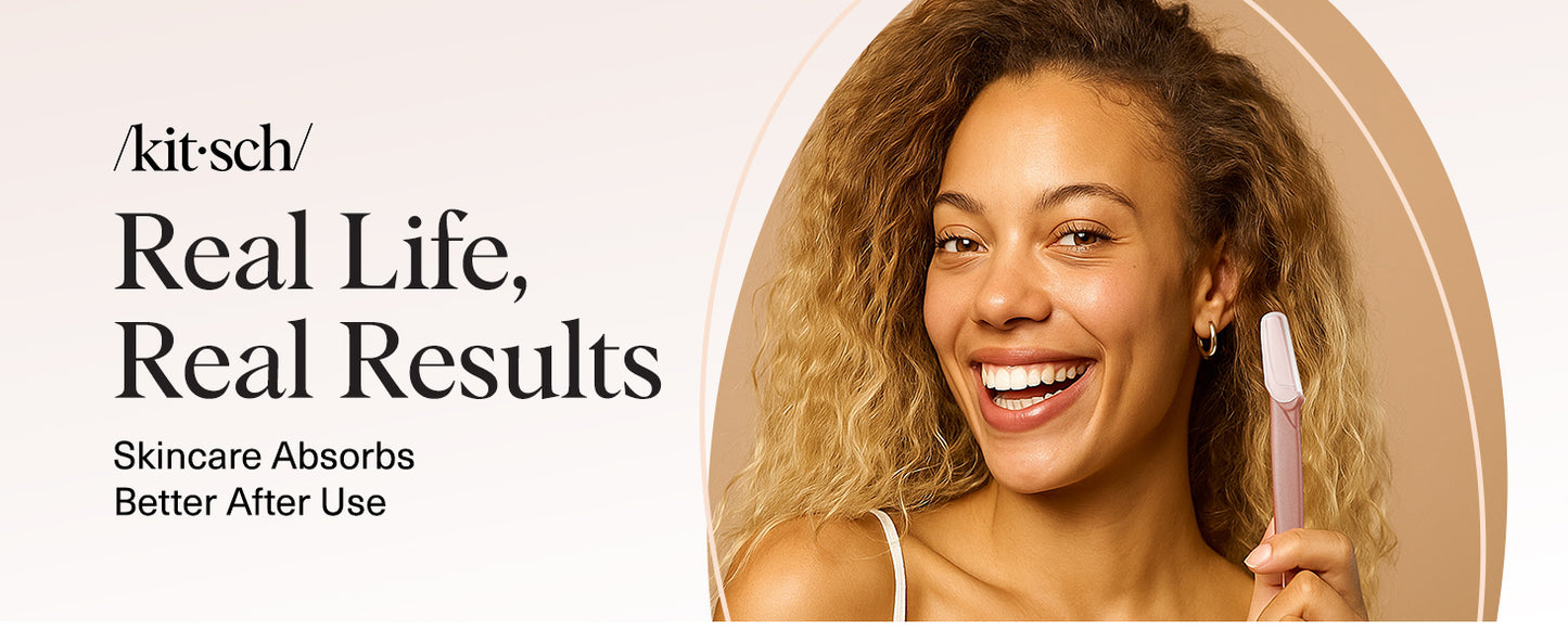 Zermet 1 Kitsch Dermaplane Razor for Women Face - Face Razors for Women and Men - Eyebrow Trimmer, Shaver, Recycled Plastic Dermaplaning and Skin Care Tool - Terracotta, 12 pcs