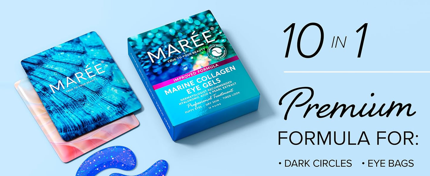 Zermet 1 Zermet 1  Eye Gels - Pads Under Eye Patches for Puffy Eyes and Dark Circles with Collagen & Hyaluronic Acid - Anti Wrinkles Under Eye Masks Skincare Treatment for Puffiness & Bags - Parches Para Ojeras