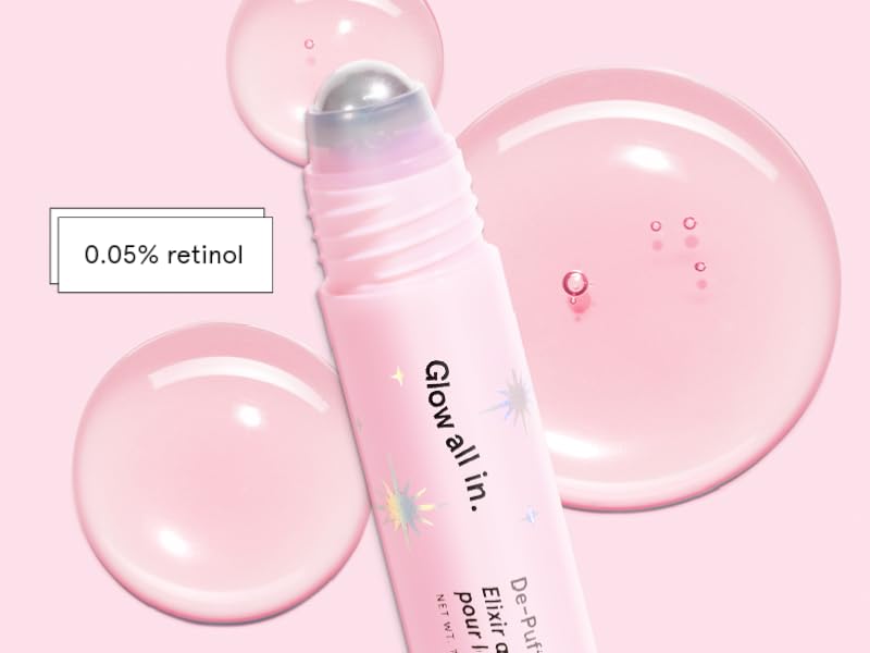 Zermet 1 grace & stella Award Winning Under Eye Brightener Roller - Airplane Travel Essentials - Retinol & Caffeine Eye Serum for Puffiness, Dark Circles, Wrinkles - Vegan Skincare (15ml / 0.51floz)