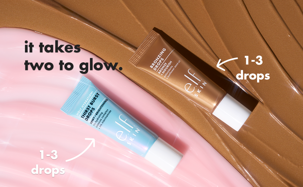 Zermet 1 e.l.f. SKIN The Hottest Drops Duo, Holy Hydration! Thirst Burst & Bronzing Skincare Set, For A Dewy, Sun-Kissed Look, Vegan & Cruelty-Free