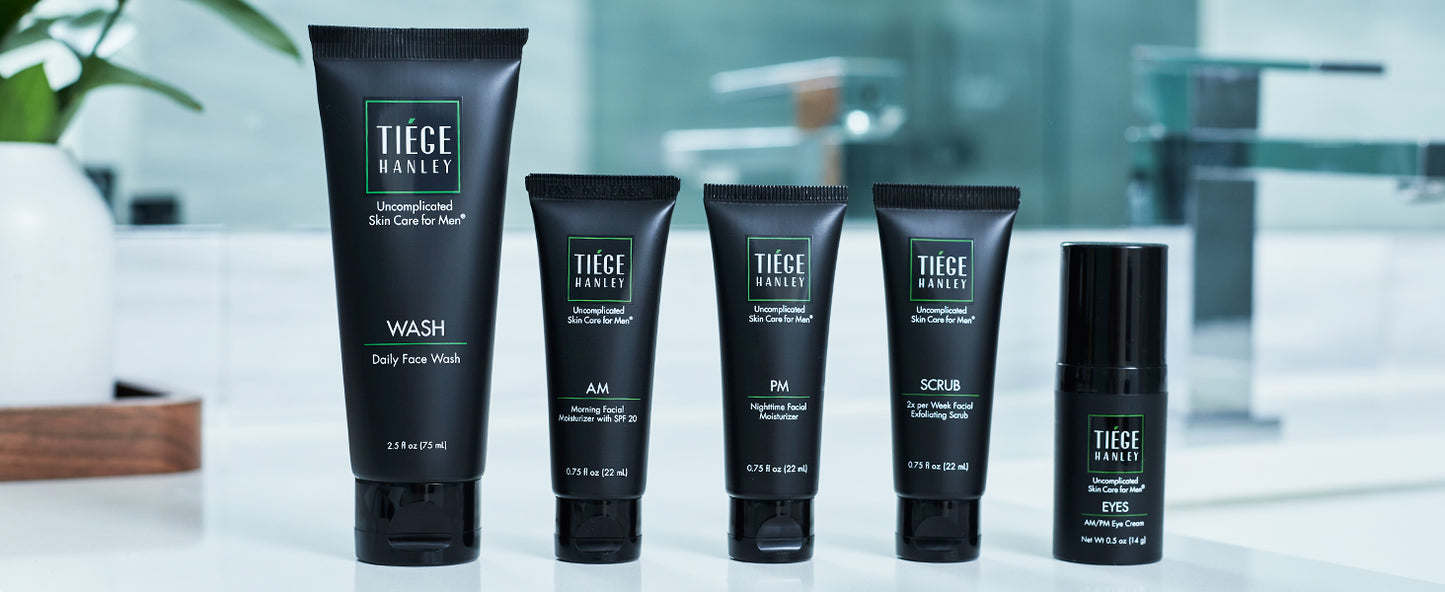 Zermet 1 Tiege Hanley Men’s Skin Care Set, Advanced Routine (System Level 2) – Face Wash, Scrub, Moisturizer & Eye Cream for Fine Lines, Under-Eye Bags Correction, Smoother Skin Texture