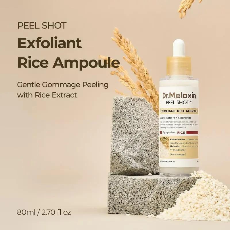 Peel Shot Glow Rice Ampoule Duo -Serums for Brightening, Exfoliating, andMoisturizing -Suitable for All Skin Types