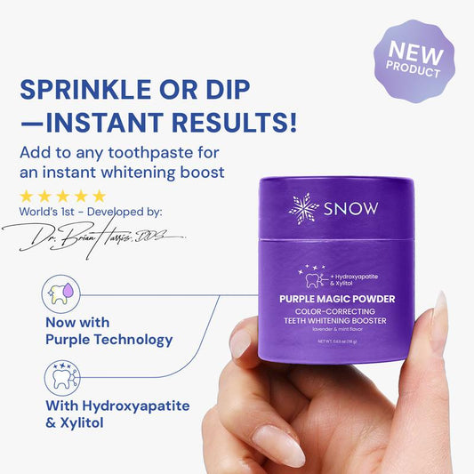 （998）Zermet Purple Brightening Toothpaste Booster Powder with Hydroxyapatite | World’s First Color-Correcting Powder | Purple Stain Removal | Lavendar Flavour